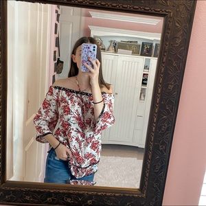 Off the Shoulder Floral Top